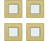 4 Square in Polished Brass